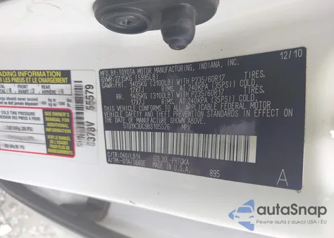 2011 Toyota Sienna Xle V6 from USA, damaged, VIN 5TDYK3DC9BS105526